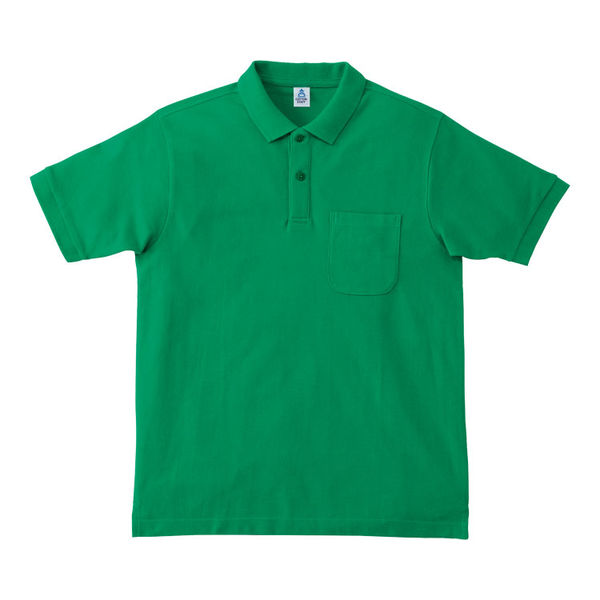ボンマックス ポケット付きCVC鹿の子ドライポロシャツ　MS3114-34　グリーン　GS　1枚（直送品）