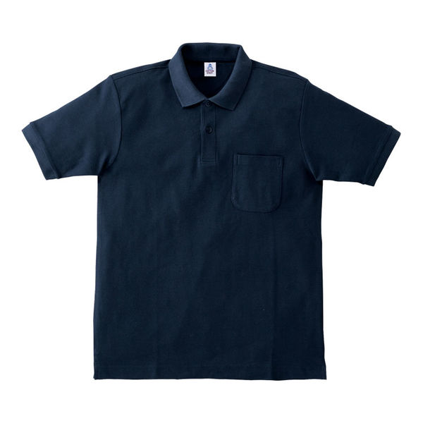 ボンマックス ポケット付きCVC鹿の子ドライポロシャツ　MS3114-8　ネイビー　GS　1枚（直送品）