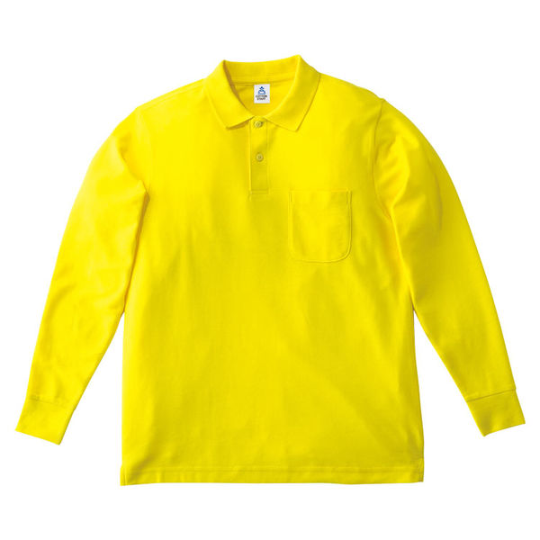 ボンマックス ポケット付きCVC鹿の子ドライ長袖ポロシャツ　MS3115-10　イエロー　SS　1枚（直送品）