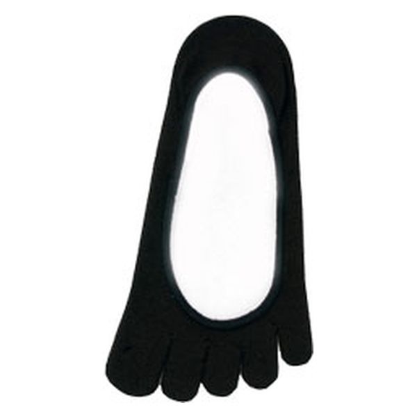 神戸生絲 シルク婦人5本指パンプスイン SY302 ブラック 4971751030492 1足（直送品）