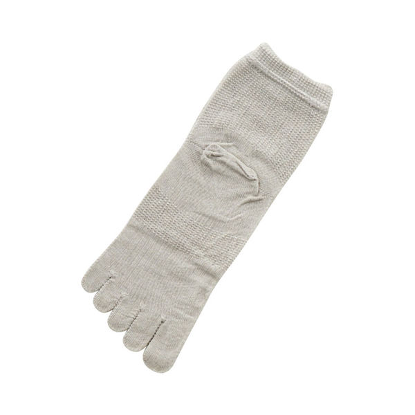 神戸生絲 紳士シルク混メッシュ5本指ソックス SY507 グレー 4971751113706 1足（直送品）