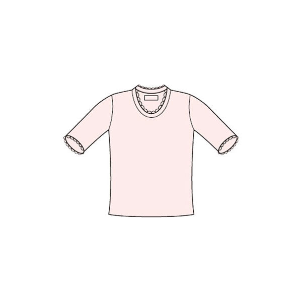 神戸生絲 国産純綿婦人用3分袖スリーマー PC-731 ピーチ L 4971751452133 1枚（直送品）