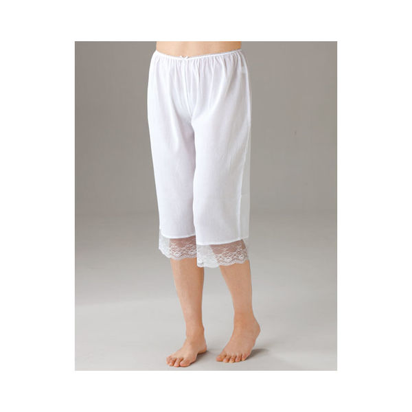 セルヴァン 幅広レース付クレープキュロット ホワイト M-L 4985697002987 1枚（直送品）