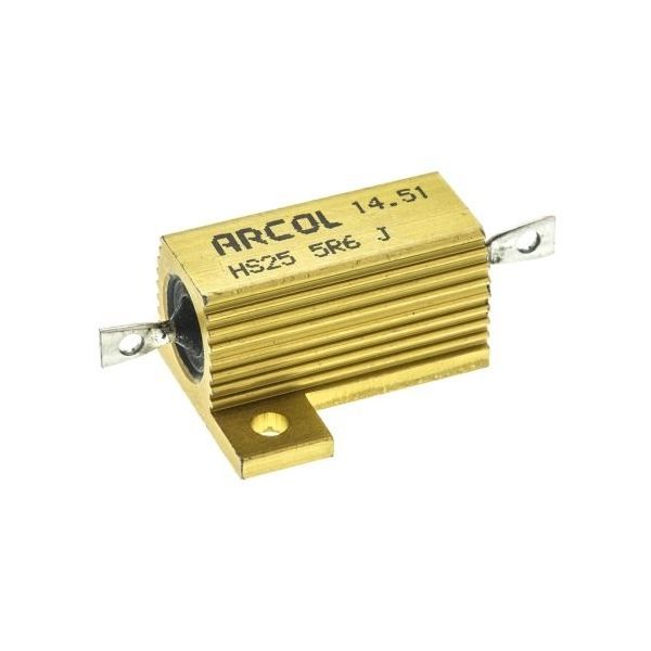 Arcol シャーシ取り付け抵抗器25W5.6Ω±5％ HS25 5R6 J 1個（直送品）