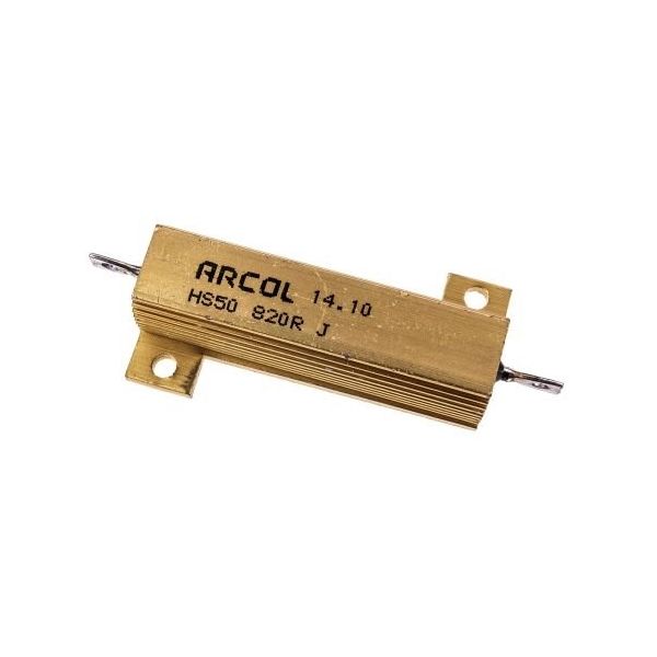 Arcol シャーシ取り付け抵抗器50W820Ω±5％ HS50 820R J 1個（直送品）