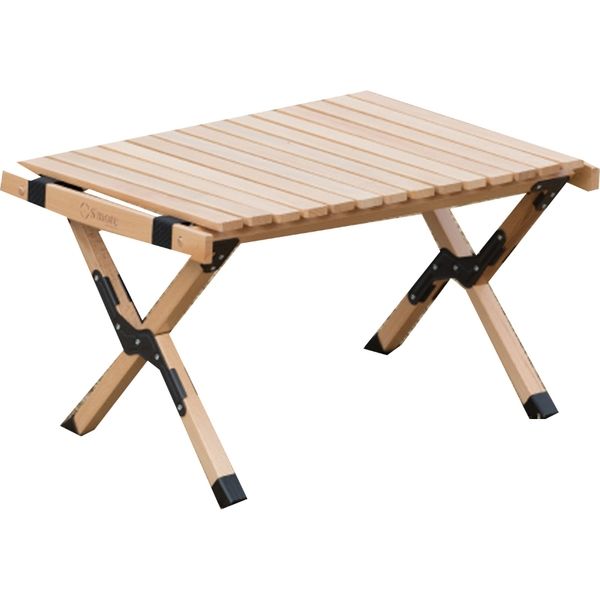S'more（スモア） 折り畳み 木製 ロールテーブル Sサイズ 幅60cm 天然ブナ材使用 1個（直送品）