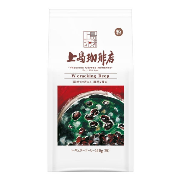 コーヒー粉】UCC上島珈琲 上島珈琲店 W cracking Deep 1袋（140g