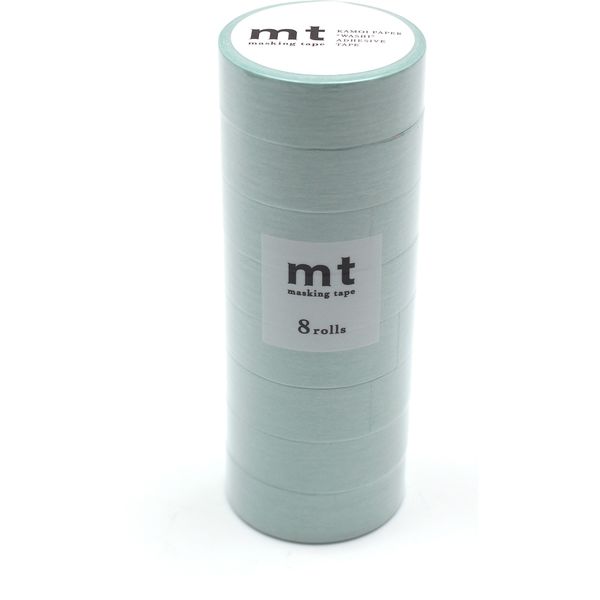 mt マスキングテープ 8P（8巻セット） パステルターコイズ[幅15mm×7m] MT08P490 1個 カモ井加工紙（直送品）