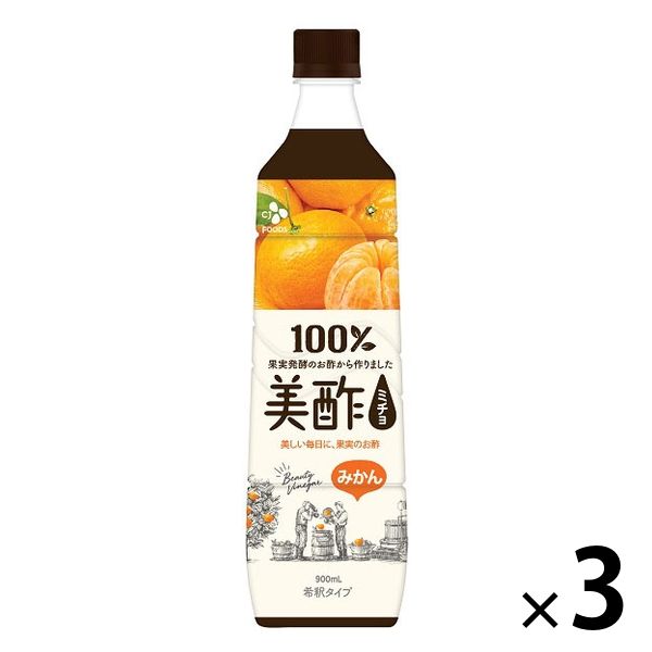 CJジャパン 美酢（ミチョ）みかん 900ml 1セット（3本） - お酢ドリンク