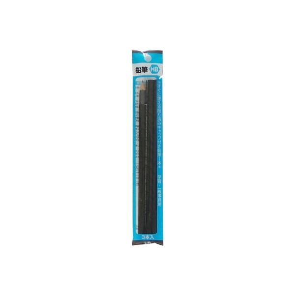 サンフレイムジャパン 鉛筆　３本　ＨＢ　１本キャップ付き 500-2352 1セット(30本:3本×10)（直送品）