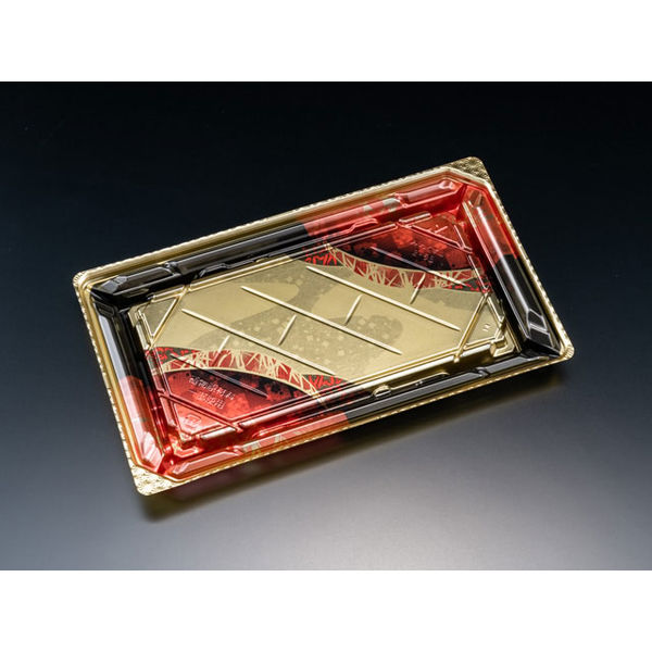 バイオPET 美枠寿司 2-5B あでやか赤　600枚(50×12) FAPR302　リスパック（直送品）