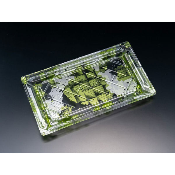 バイオPET 美枠寿司 2-5B みぞれ緑　600枚(50×12) FAPR304　リスパック（直送品）