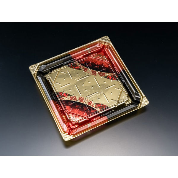 バイオPET 美枠寿司 3-3B あでやか赤　600枚(50×12) FAPR422　リスパック（直送品）
