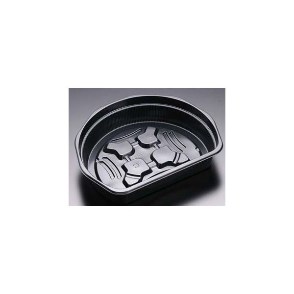 かさね扇B 黒　600枚(50×12) RHHJ491　リスパック（直送品）