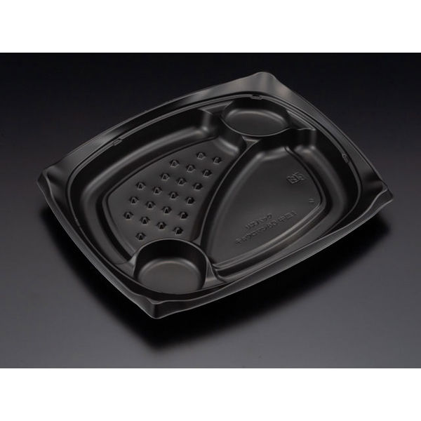 饗ロマン80中皿1 黒　600枚(50×12) RHHR221　リスパック（直送品）