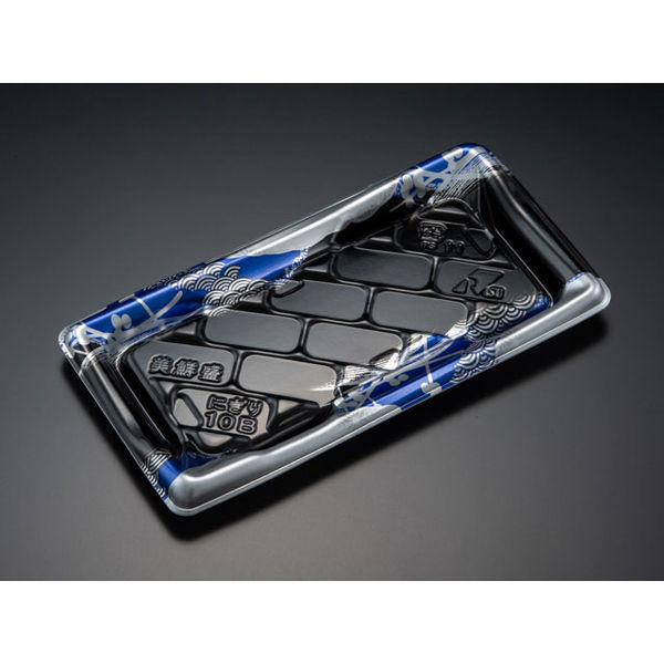 美鮮盛 にぎり10B れいめい青　600枚(50×12) RSAR693　リスパック（直送品）