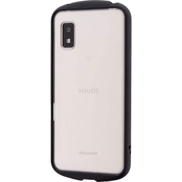 AQUOS wish ケース カバー 耐衝撃背面クリアケース AIR ブラック（直送