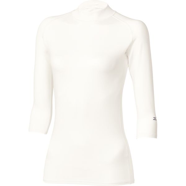 チトセ ローネックアンダーウェア 七分袖 女性用 ホワイト M MZ-0304 1枚（取寄品）