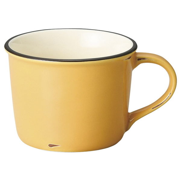 陶雅 マグカップ クルールホーローマグ(黄) [4個入] tga-1018-064（直送品）