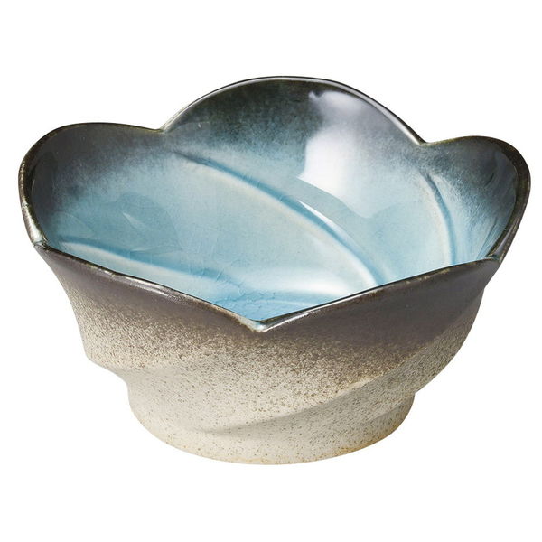 陶雅 小鉢 藍染スカイ梅型4寸小鉢 [6個入] tga-1018-097（直送品）