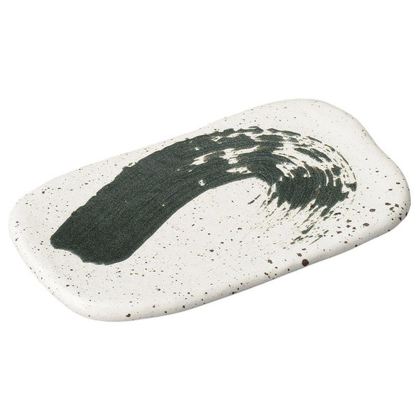 陶雅 焼物皿 黒刷毛目22cm焼物皿 [4個入] tga-1418-067（直送品）