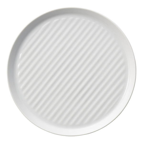 陶雅 中皿 ストライププレート 白22cm皿 [5個入] tga-1818-094（直送品）