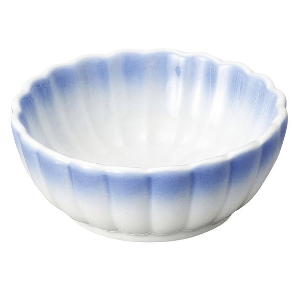陶雅 珍味 ブルー菊型豆小鉢 [6個入] tga-1818-121（直送品）