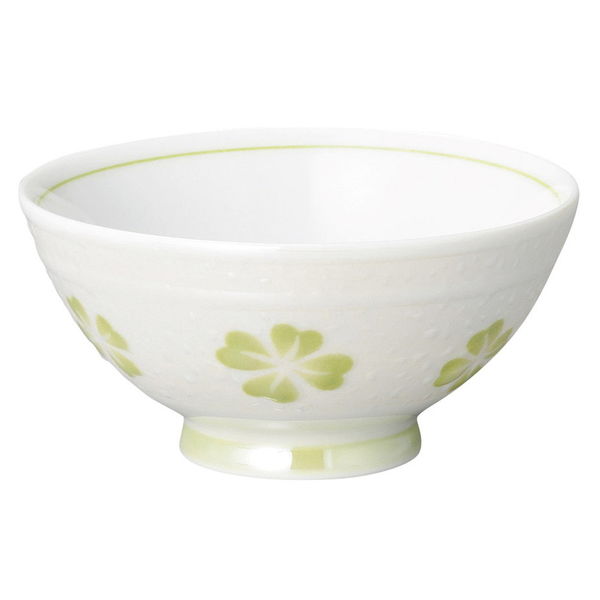 陶雅 飯碗 きらきらクローバーＧＲ茶碗 [5個入] tga-1918-046（直送品）
