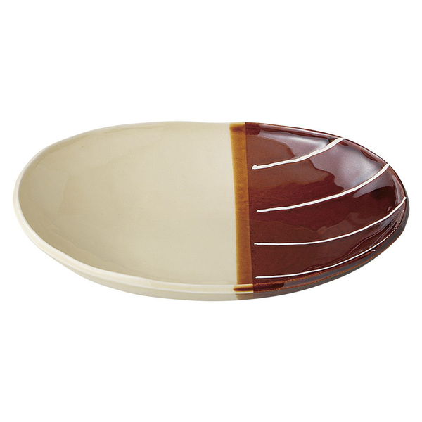陶雅 楕円皿 からめるストライプ楕円盛鉢 [3個入] tga-1918-093（直送品）