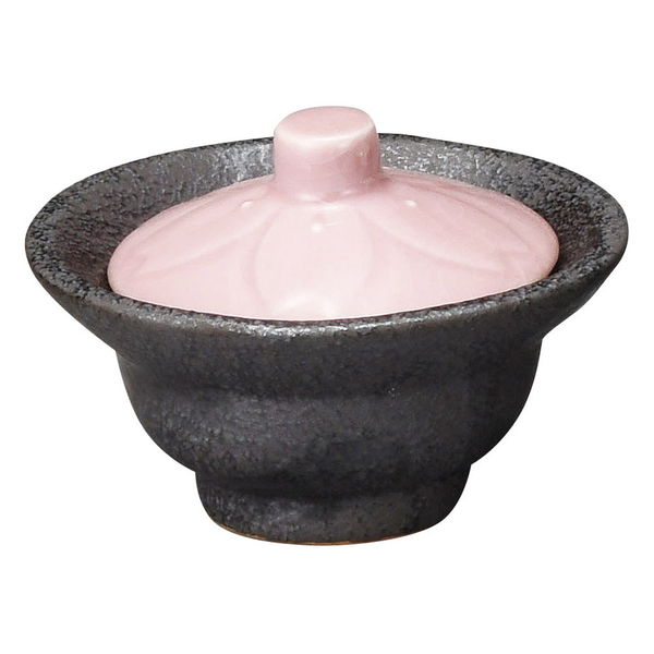 陶雅 珍味 桜(ピンク)蓋付珍味鉢 [4個入] tga-2618-013（直送品）