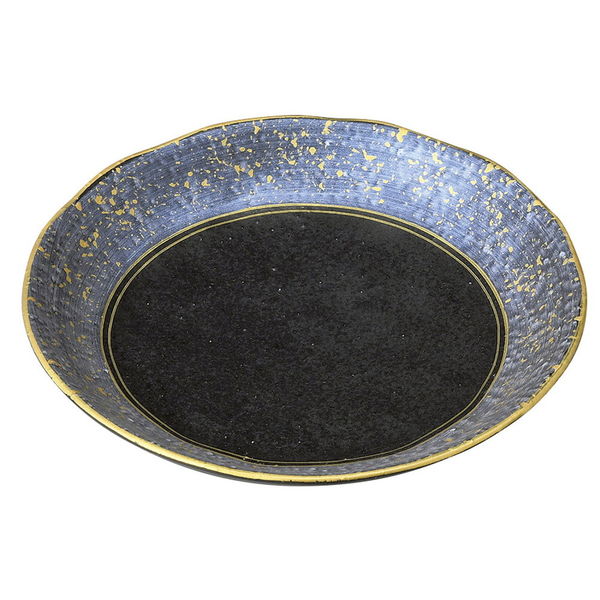 陶雅 取皿 黒釉青金彩5.0皿 [3個入] tga-2918-030（直送品）