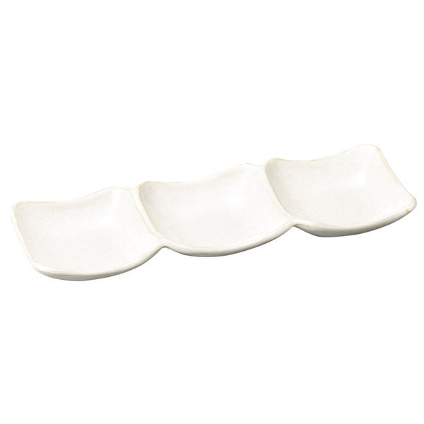 陶雅 薬味皿 白釉角切三品皿 [5個入] tga-3118-035（直送品）