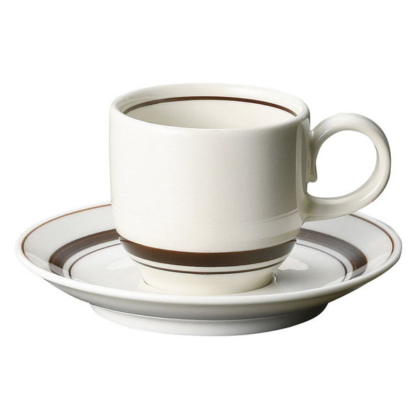 陶雅 カップ＆ソーサー ストン茶線デミタス碗皿 [3個入] tga-4018-064（直送品）