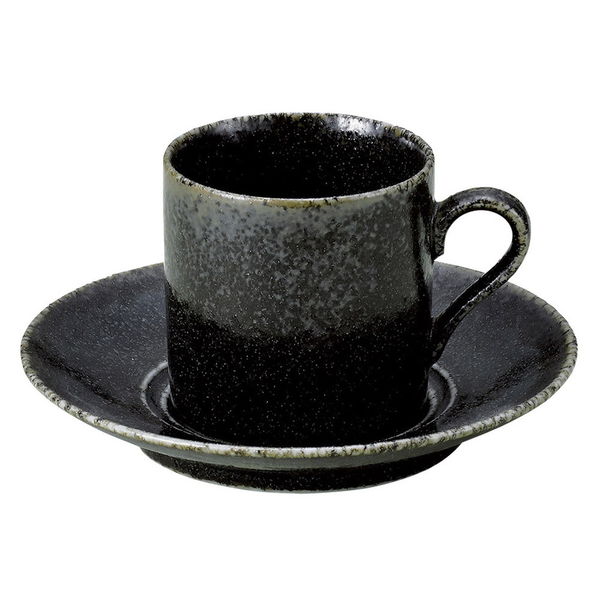 陶雅 カップ＆ソーサー 藍釉ロマンコーヒー碗皿 [2個入] tga-4018-139（直送品）