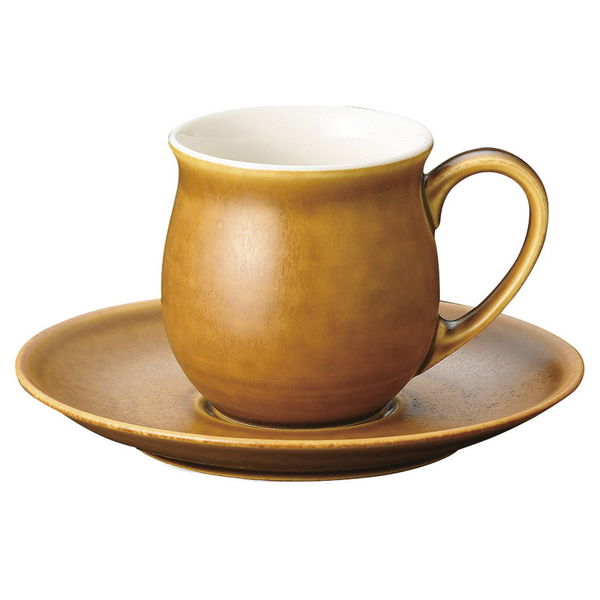 陶雅 カップ＆ソーサー パルファンアメ釉コーヒー碗皿 [2個入] tga-4018-158（直送品）
