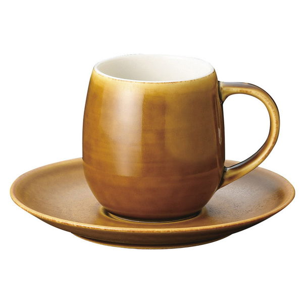 陶雅 カップ＆ソーサー シュプレムアメ釉コーヒー碗皿 [2個入] tga-4018-209（直送品）