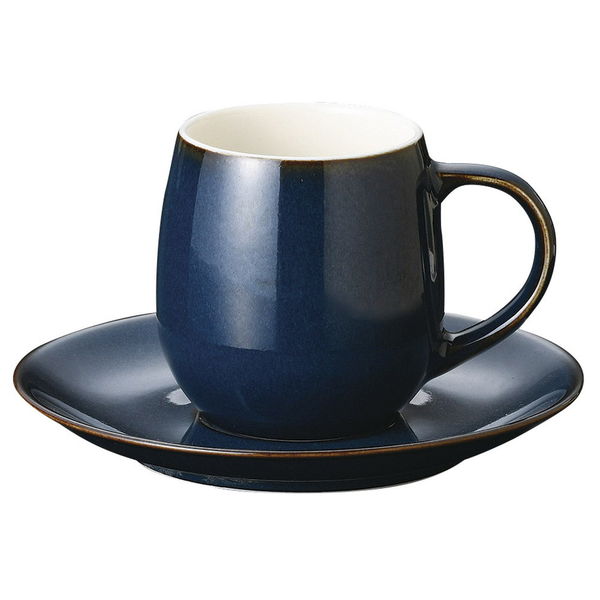 陶雅 カップ＆ソーサー シュプレムナマコ釉コーヒー碗皿 [2個入] tga-4018-222（直送品）