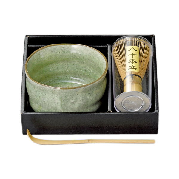 陶雅 抹茶碗 かいらぎ緑釉抹茶セット [1個入] tga-4518-076（直送品）