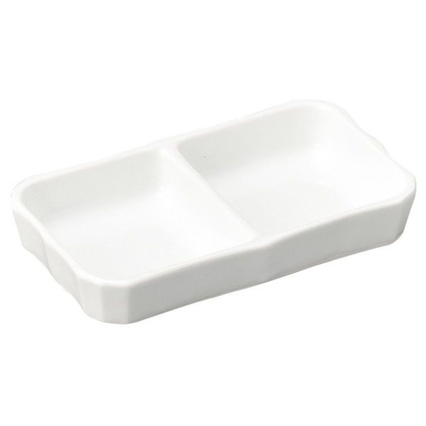 陶雅 薬味皿 白磁二品皿 [5個入] tga-4518-160（直送品）