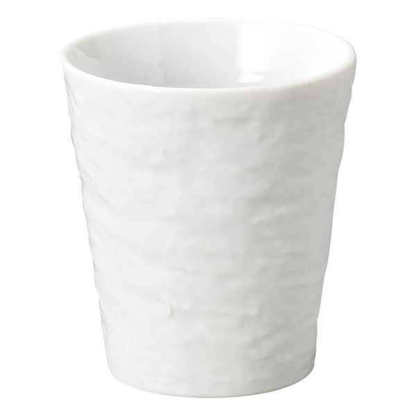 陶雅 ペトラ ホワイト（石目レリーフ） フリーカップ [10個入] tga-4718-212（直送品）