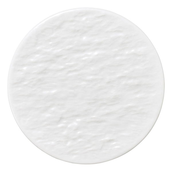 陶雅 中皿 ペトラ ホワイト(石目レリーフ) 17cmフラットプレート [7個入] tga-4718-232（直送品）