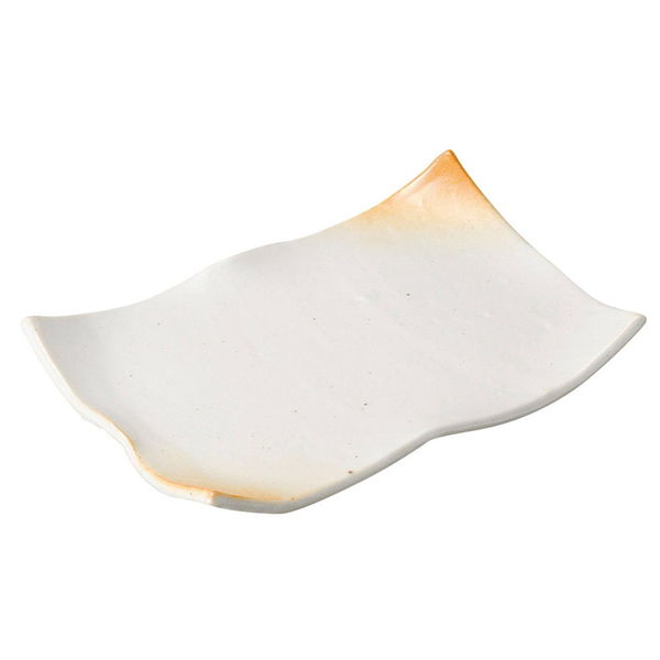 陶雅 焼物皿 火色志野タタラ型8.0寸長角皿 [2個入] tga-5518-094（直送品）