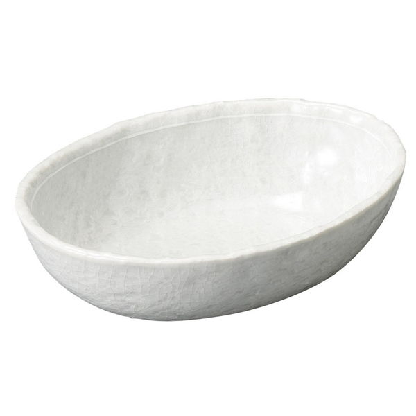 陶雅 盛鉢 オフケ白ライン5.5楕円鉢 [3個入] tga-5818-003（直送品）