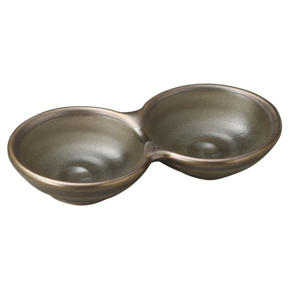 陶雅 薬味皿 銅彩丸二品皿 [3個入] tga-5818-063（直送品）