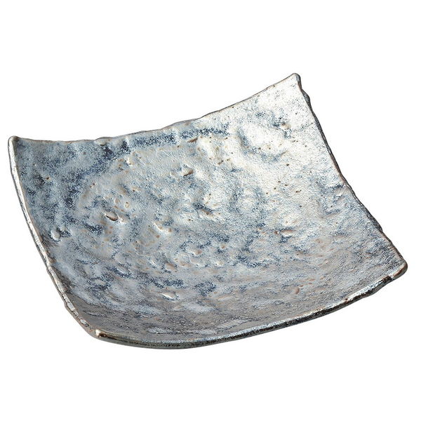 陶雅 正角皿 銀釉6.0角皿(信楽焼) [1個入] tga-6618-024（直送品）