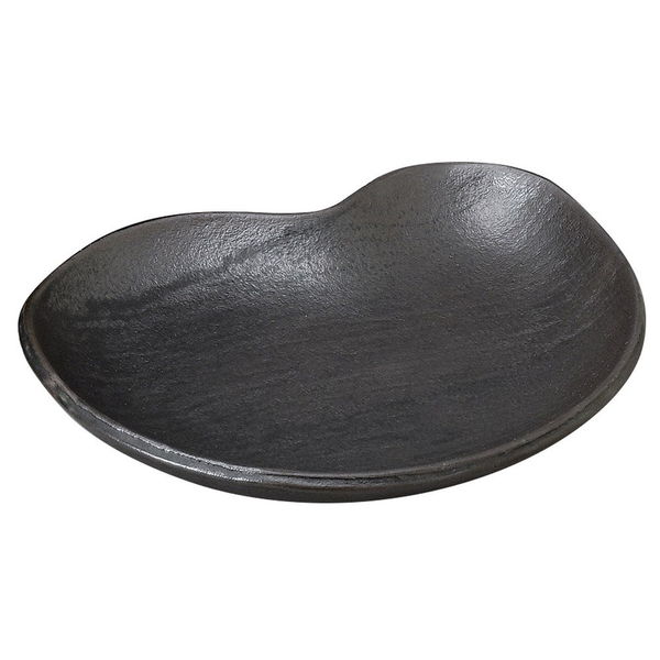 陶雅 耐熱皿 黒釉9.0耐熱ビーンズプレート(信楽焼) [1個入] tga-6618-091（直送品）
