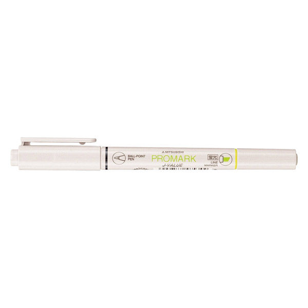 三菱鉛筆 ボールペン付き蛍光ペン プロマーク 黄 PB105T.2 1本