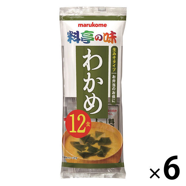 マルコメ インスタント　新即席 生みそ汁 わかめ 1セット（72食：12食入×6袋）