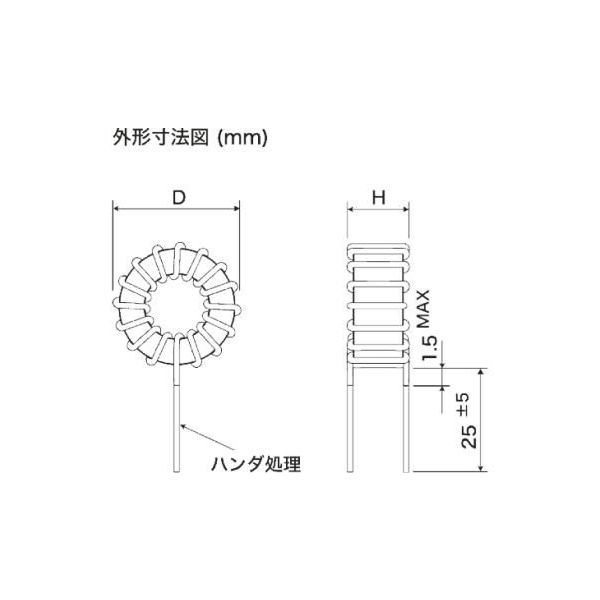 タムラ製作所 タムラ トロイダルコア， 165 μH， 1A， AHD-01-0165 1個（直送品）