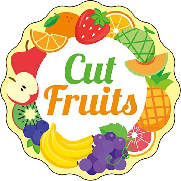 ササガワ 食品表示ラベル シール Cut　Fruits 41-10732 1冊（500枚入）（取寄品）